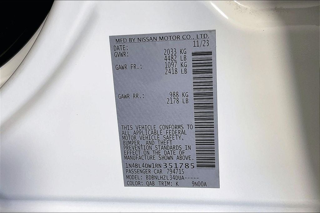 2024 Nissan Altima 2.5 SV