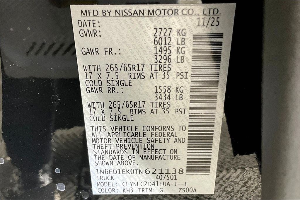 2026 Nissan Frontier Crew Cab SV