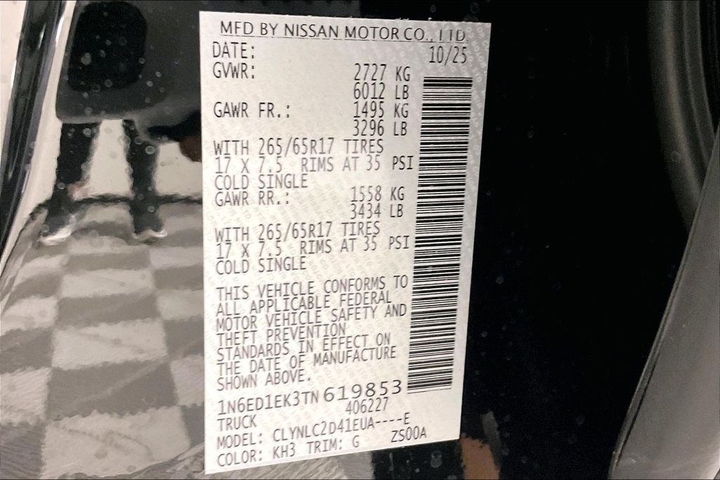 2026 Nissan Frontier Crew Cab SV