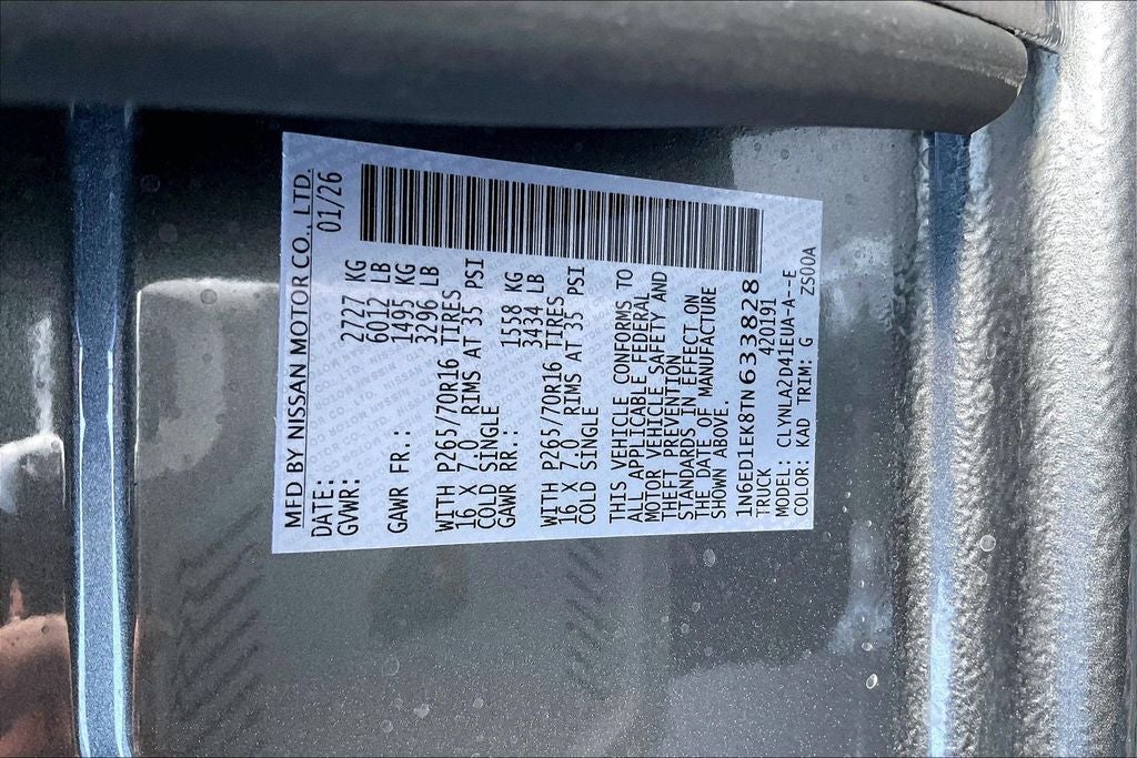 2026 Nissan Frontier Crew Cab S