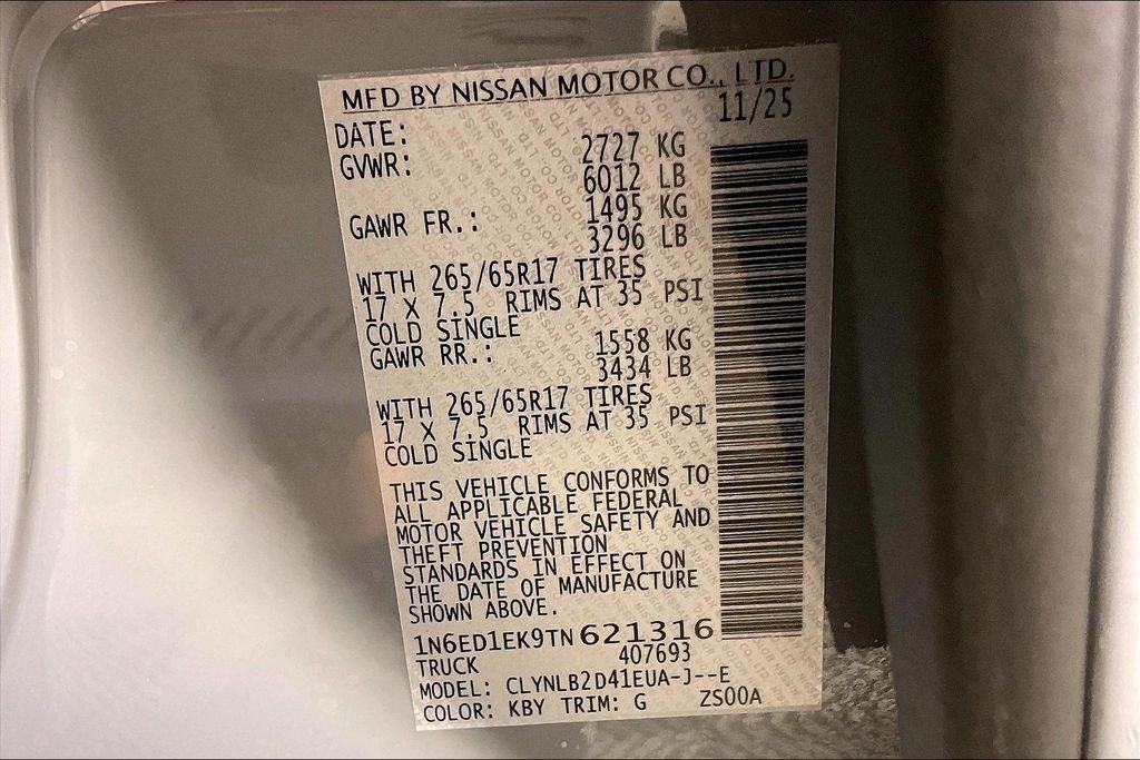 2026 Nissan Frontier Crew Cab SV