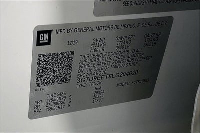 2020 GMC Sierra 1500 AT4