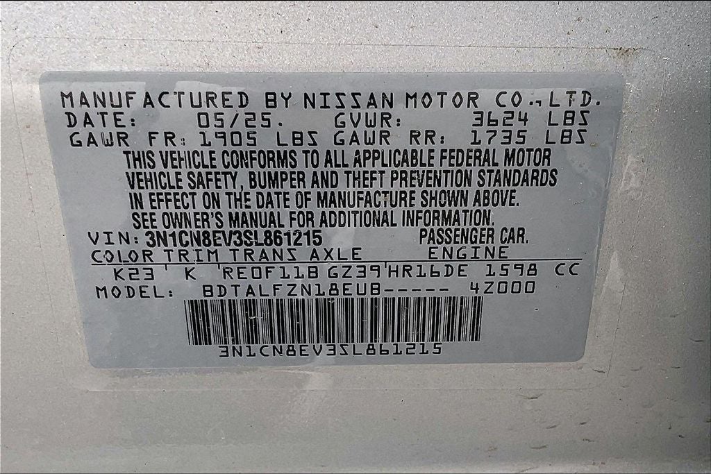 2025 Nissan Versa 1.6 SV