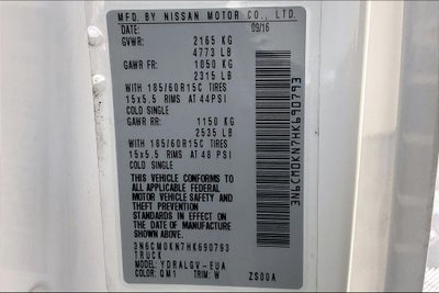 2017 Nissan NV200 SV