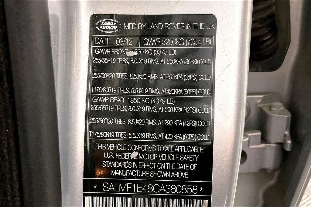 2012 Land Rover Range Rover Supercharged