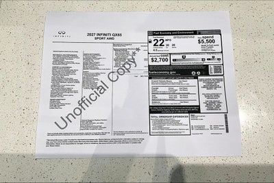 2027 INFINITI QX65 SPORT