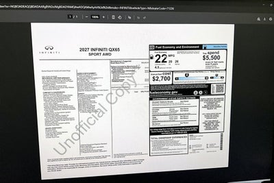 2027 INFINITI QX65 SPORT