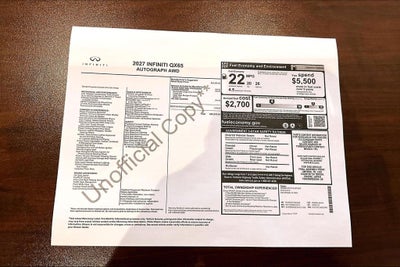 2027 INFINITI QX65 AUTOGRAPH