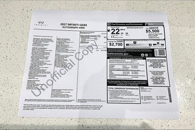 2027 INFINITI QX65 AUTOGRAPH