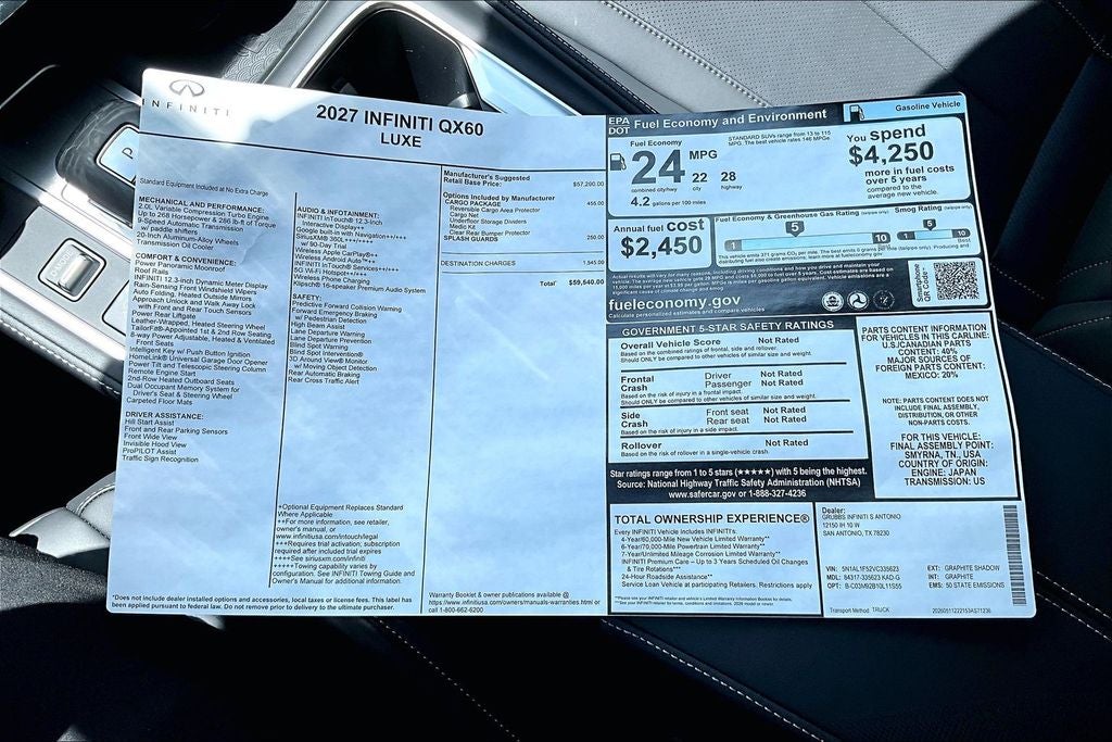 2027 INFINITI QX60 LUXE