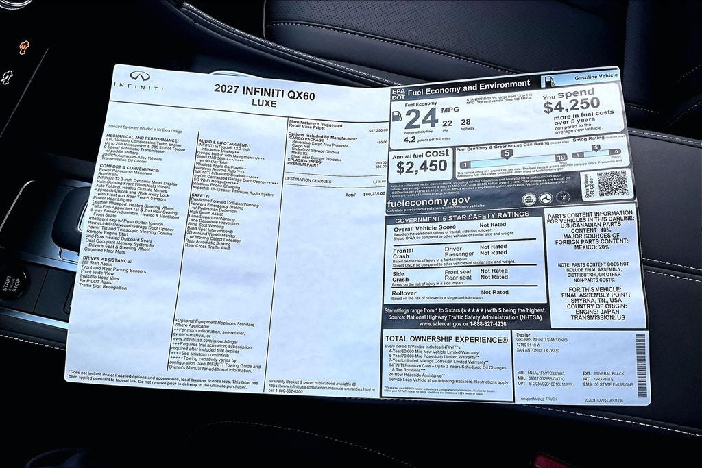 2027 INFINITI QX60 LUXE