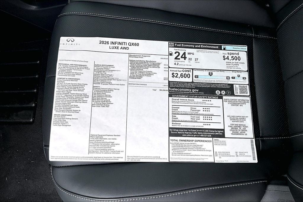 2026 INFINITI QX60 LUXE