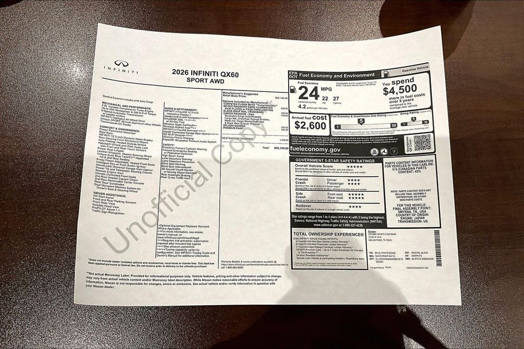 2026 INFINITI QX60 SPORT