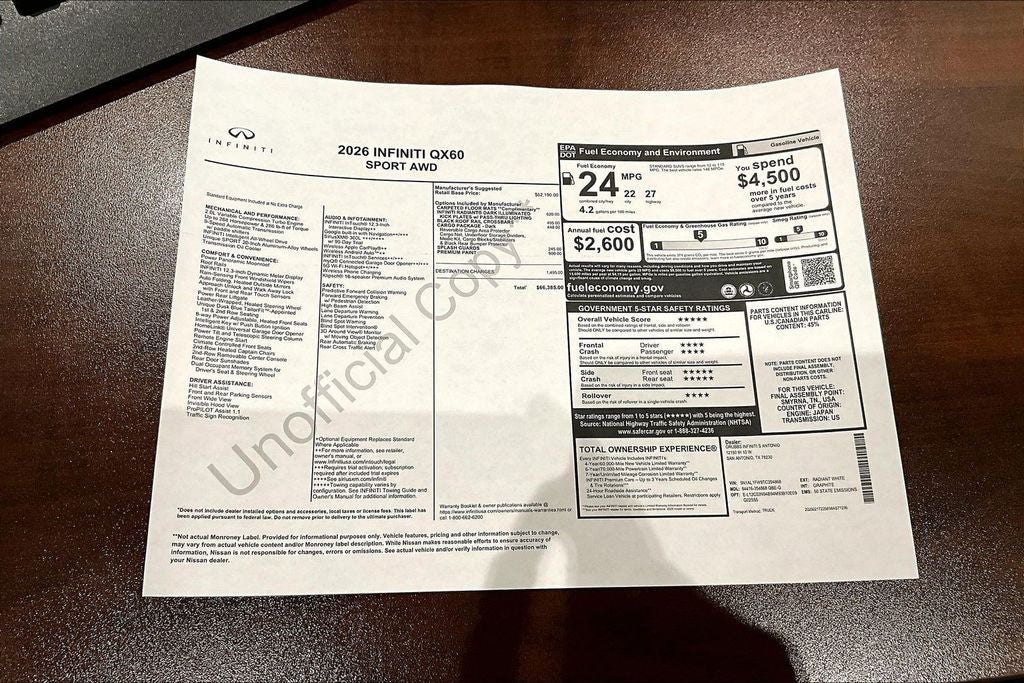 2026 INFINITI QX60 SPORT