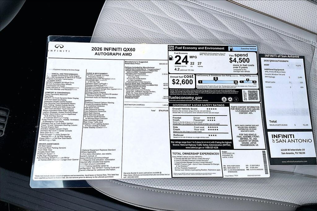 2026 INFINITI QX60 Autograph
