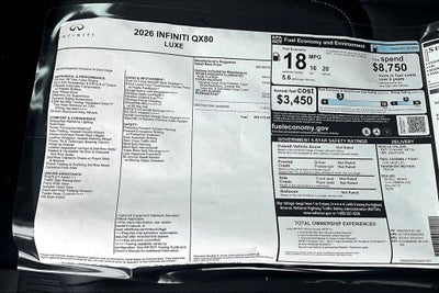 2026 INFINITI QX80 LUXE