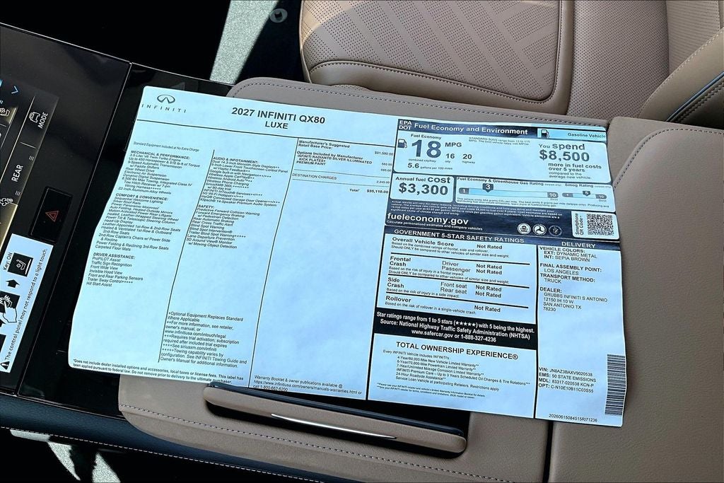 2027 INFINITI QX80 LUXE