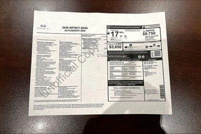 2026 INFINITI QX80 AUTOGRAPH