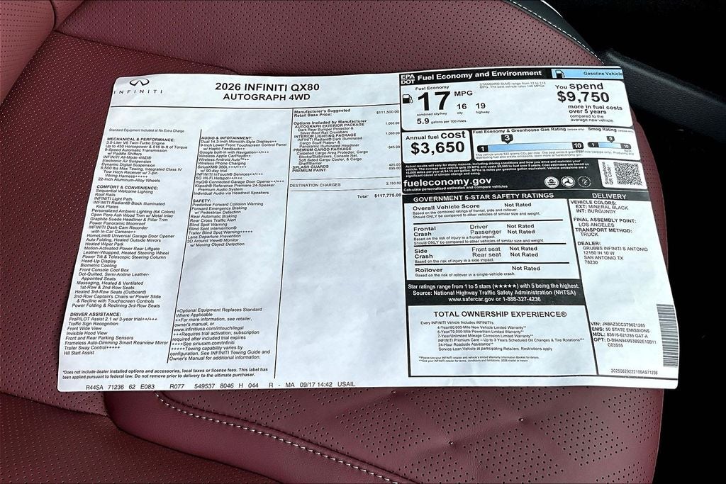 2026 INFINITI QX80 AUTOGRAPH