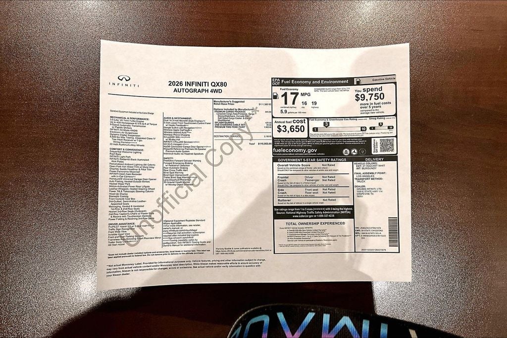 2026 INFINITI QX80 AUTOGRAPH