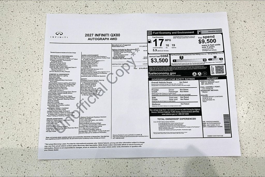 2027 INFINITI QX80 AUTOGRAPH