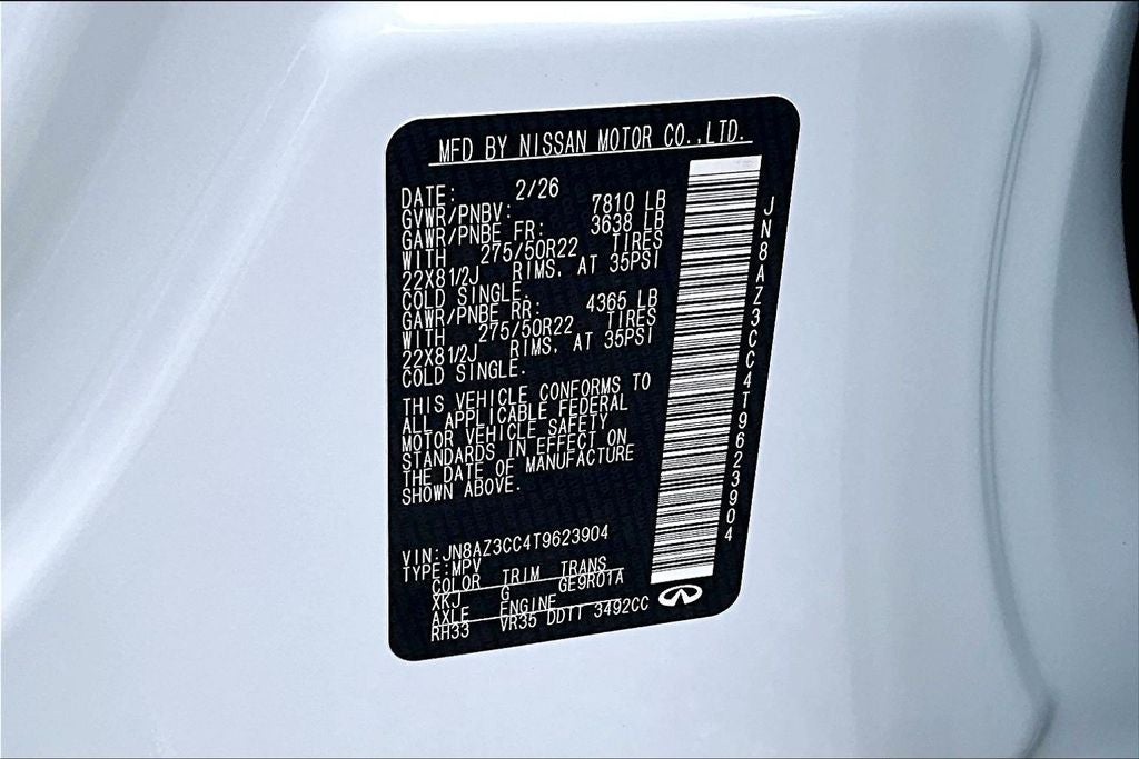 2026 INFINITI QX80 AUTOGRAPH