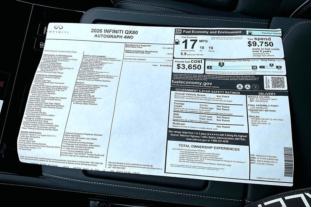2026 INFINITI QX80 AUTOGRAPH
