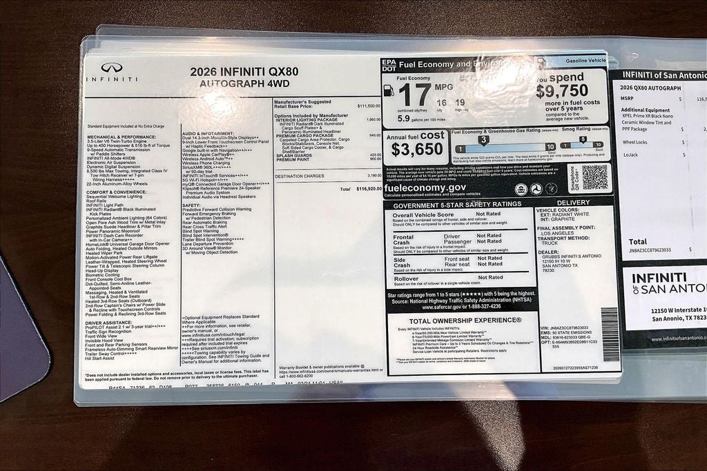 2026 INFINITI QX80 AUTOGRAPH