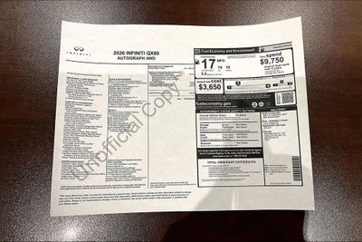 2026 INFINITI QX80 AUTOGRAPH