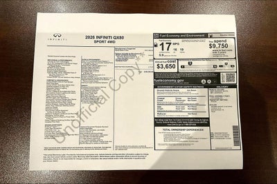 2026 INFINITI QX80 SPORT