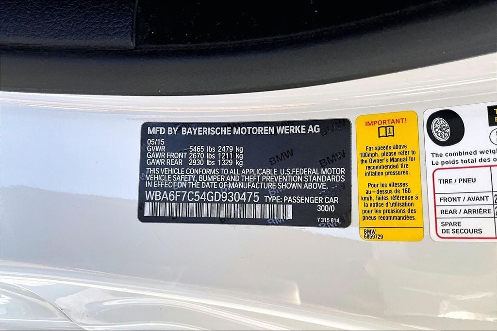 2016 BMW 6 Series 650i xDrive