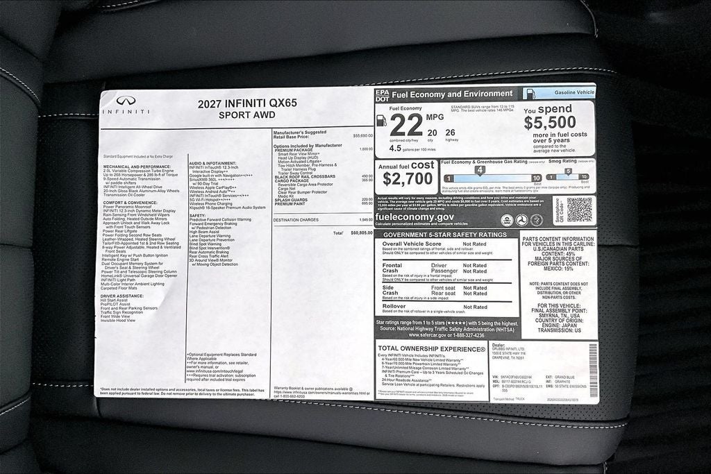 2027 INFINITI QX65 SPORT