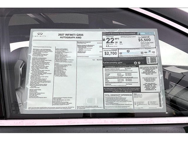 2027 INFINITI QX65 AUTOGRAPH