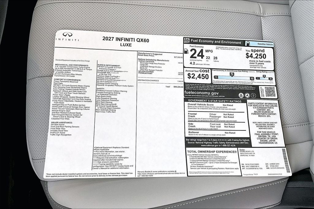 2027 INFINITI QX60 LUXE