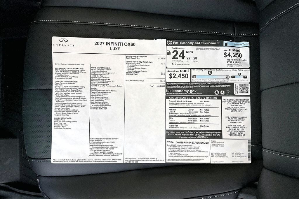2027 INFINITI QX60 LUXE
