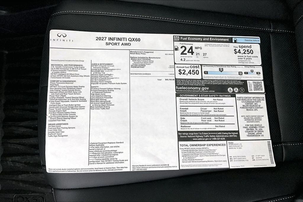 2027 INFINITI QX60 SPORT