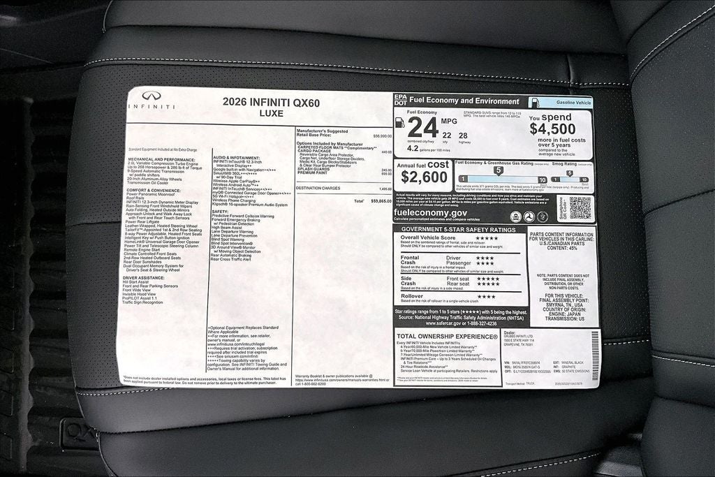 2026 INFINITI QX60 LUXE