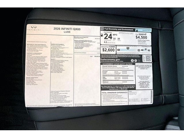 2026 INFINITI QX60 LUXE