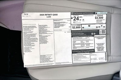 2026 INFINITI QX60 LUXE