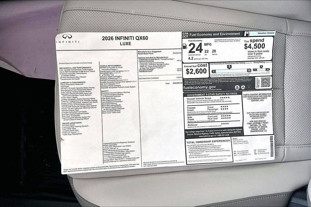 2026 INFINITI QX60 LUXE