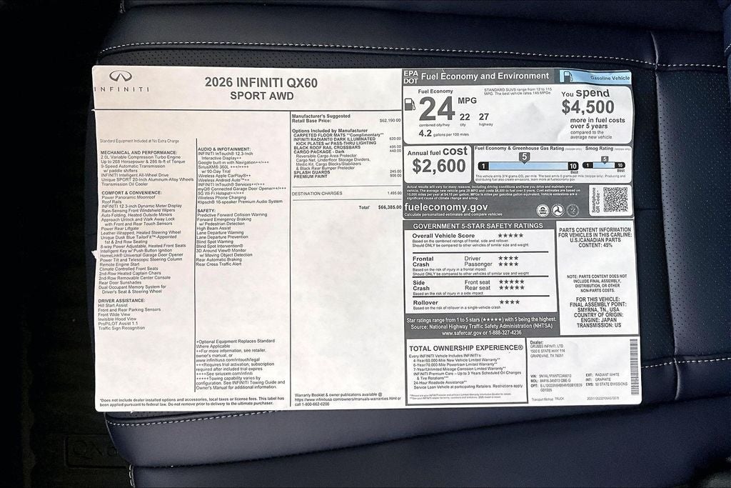2026 INFINITI QX60 SPORT