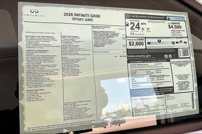 2026 INFINITI QX60 SPORT