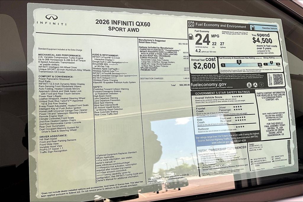 2026 INFINITI QX60 SPORT