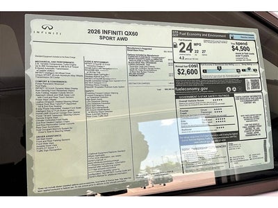 2026 INFINITI QX60 SPORT