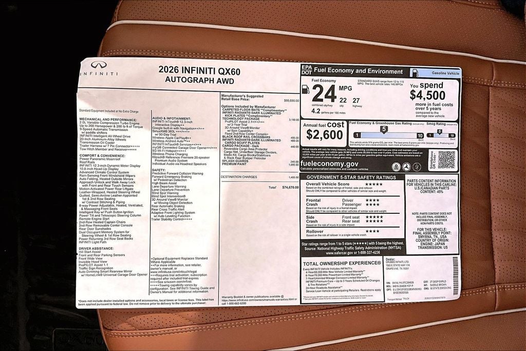 2026 INFINITI QX60 Autograph