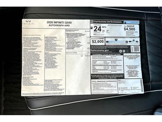 2026 INFINITI QX60 Autograph