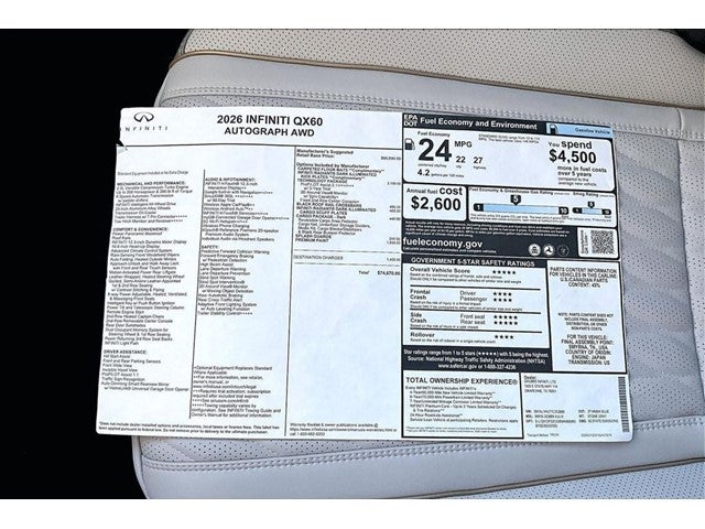 2026 INFINITI QX60 Autograph