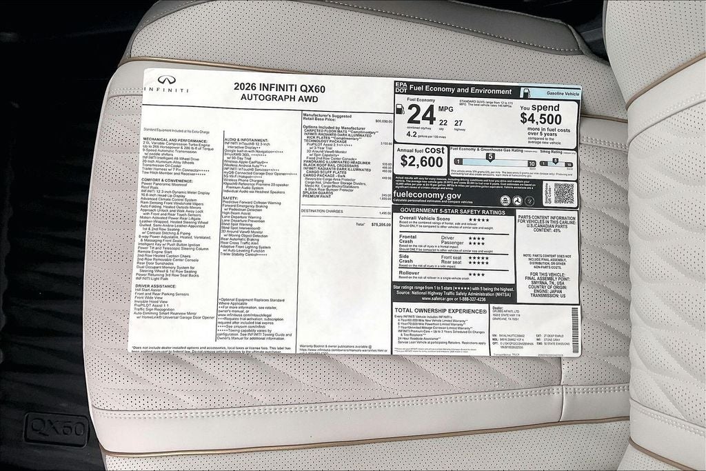 2026 INFINITI QX60 Autograph