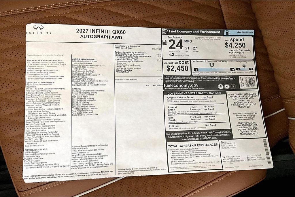 2027 INFINITI QX60 Autograph
