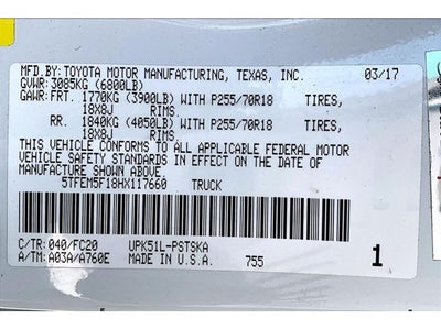 2017 Toyota Tundra SR5 4.6L V8